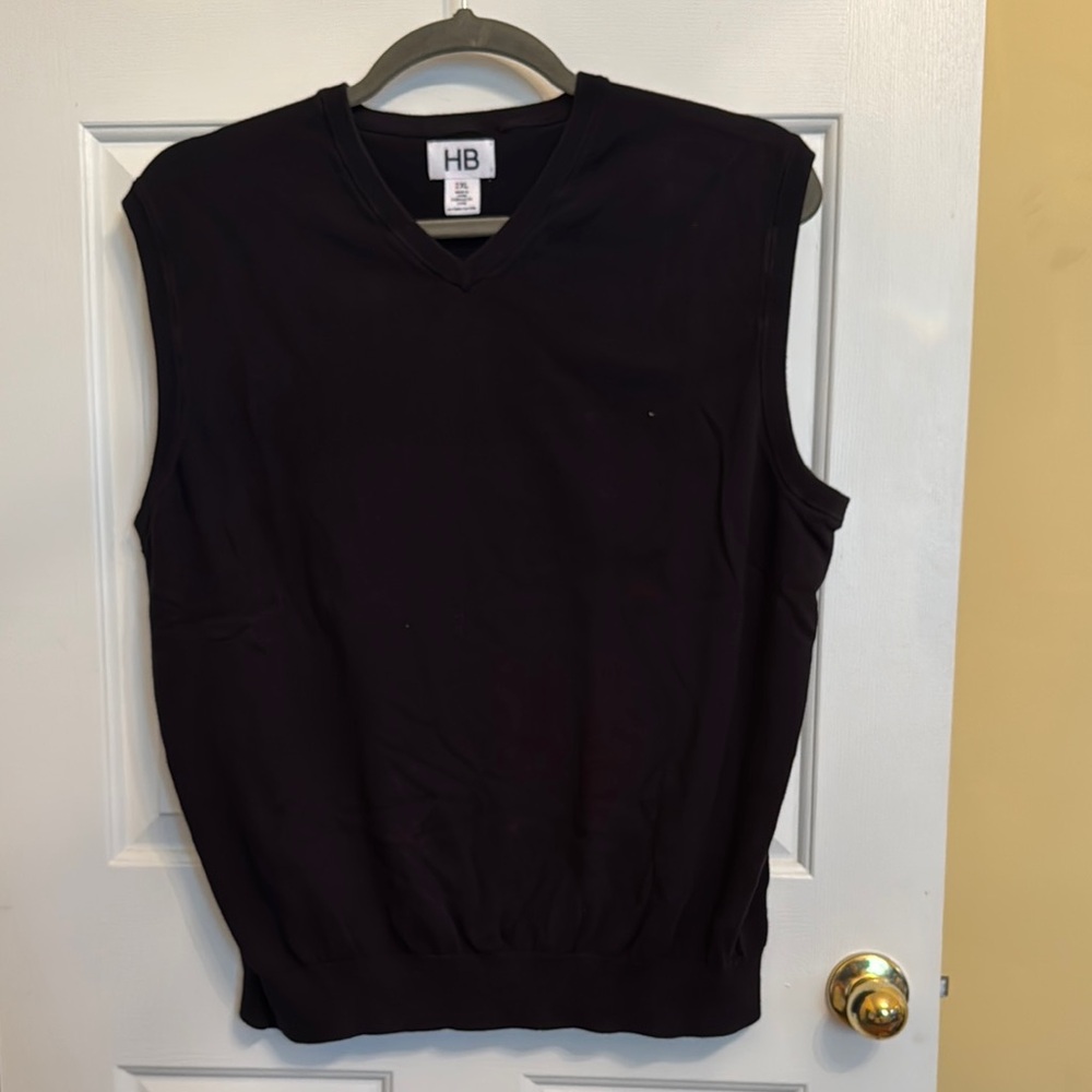 Harbor Bay Black Sleeveless Sweater Vest